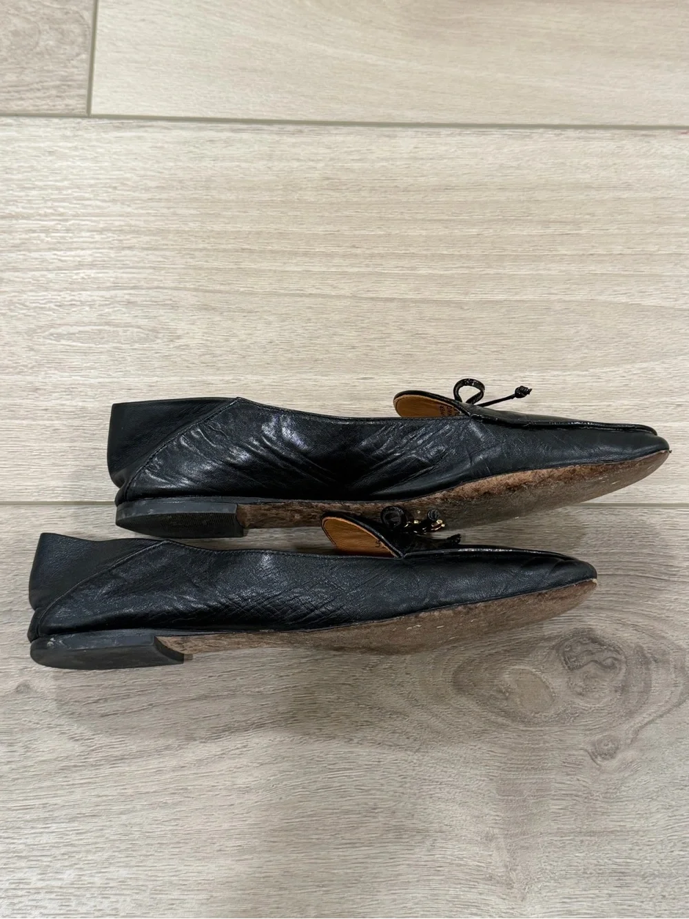 Tory Burch Women's Black Charm-detailed Loafers Size 8.5